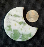 Mixed Jade Crystal Crescent Moon 💚🌙🤍