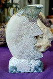 LG. Ocean Jasper Crystal Moon Carving ☪️🌛🌘