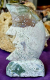 LG. Ocean Jasper Crystal Moon Carving ☪️🌛🌘
