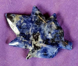 Sodalite Crystal Leaf Carving 💙🌿🖤🤍✨