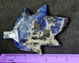 Sodalite Crystal Leaf Carving 💙🌿🖤🤍✨