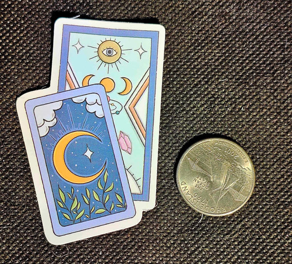 Pair Of Tarot Cards Enchanted Sticker