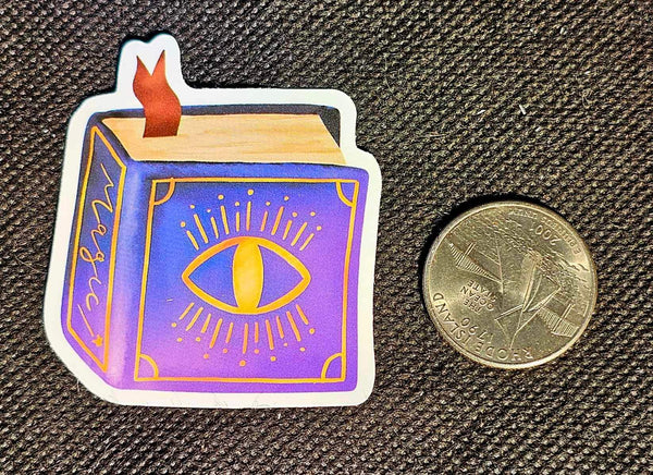 Evil Eye Purple Book Enchanted Sticker