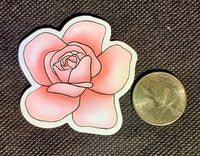 Pink Rose Flower Enchanted Sticker