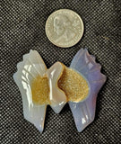 Blue Agate Crystal Bat w/Druzy ✨🦇💙✨