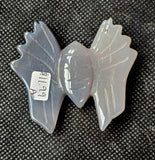 Blue Agate Crystal Bat w/Druzy ✨🦇💙✨