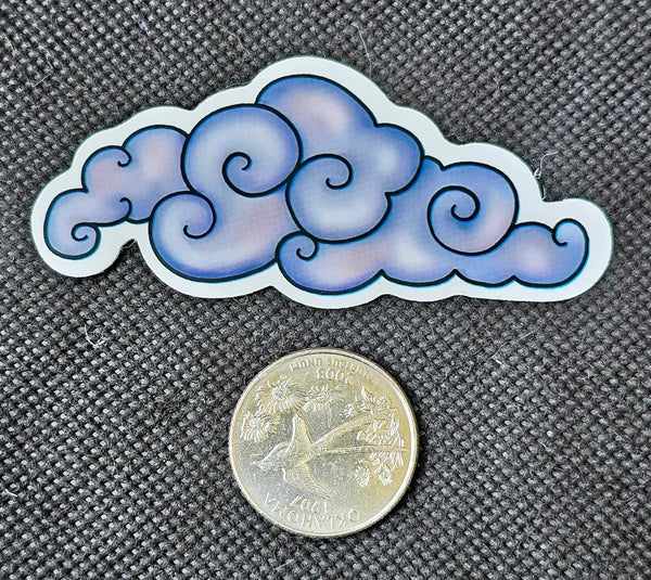 Purple Whimsical Cloud Enchanted Sticker