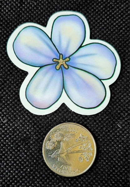 Periwinkle Colored Flower Enchanted Sticker