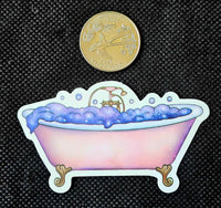 Pink Tub Bubble Path Enchanted Sticker