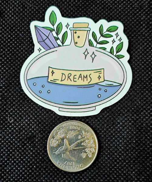 Bottled Dreams With Crystal Enchanted Sticker