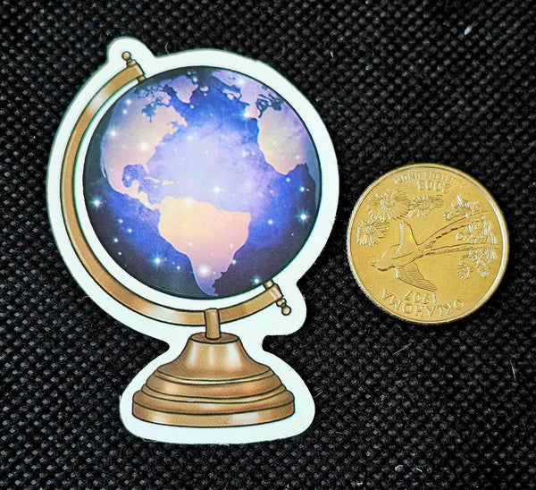 Globe With Universe Enchanted Sticker