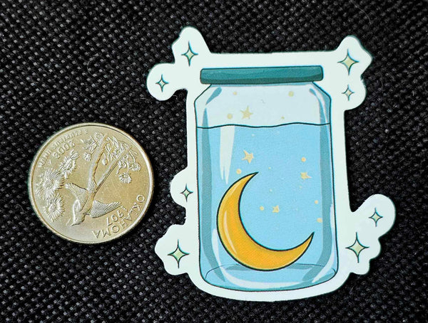 Magic Jar Of Moon Essence Enchanted Sticker