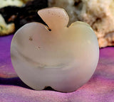 Blue Agate Crystal Apple Carving w/Druzy ✨🍎🍏