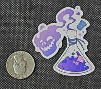 Purple Potion Bottle With Spell Enchanted Sticker