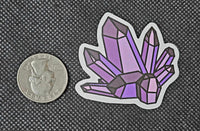 Purple Crystal Cluster Enchanted Sticker