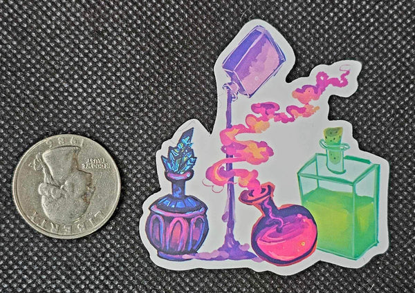 Colorful Potion Bottles Enchanted Sticker