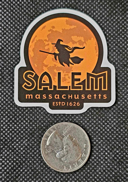 Salem Massachusetts Flying Witch 🧙 Enchanted Sticker