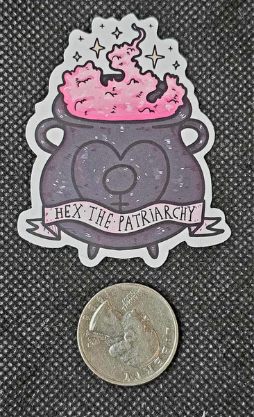 Hex The Patriarchy Cauldron Enchanted Sticker