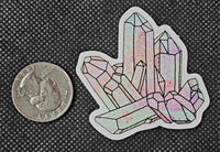 Peach And Pink Crystal Points Enchanted Sticker