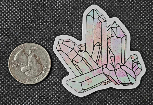 Peach And Pink Crystal Points Enchanted Sticker