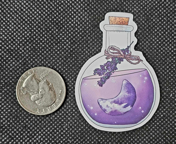 Purple Moon 🌙 Potion Bottle Enchanted Sticker