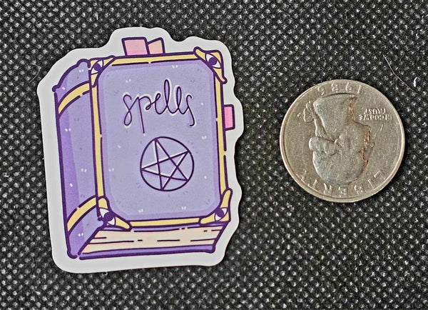 Purple Spell Book Enchanted Sticker