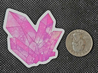 Hot Pink Crystal Points Enchanted Sticker