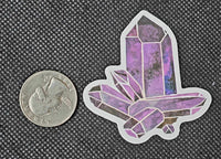 Purple Galaxy Crystal Points Enchanted Sticker