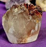 Red Capped Hematoid Quartz Crystal Pet Rock Carving 🪨♥️🥰🍒