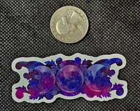 Purple 3 Moon Enchanted Sticker