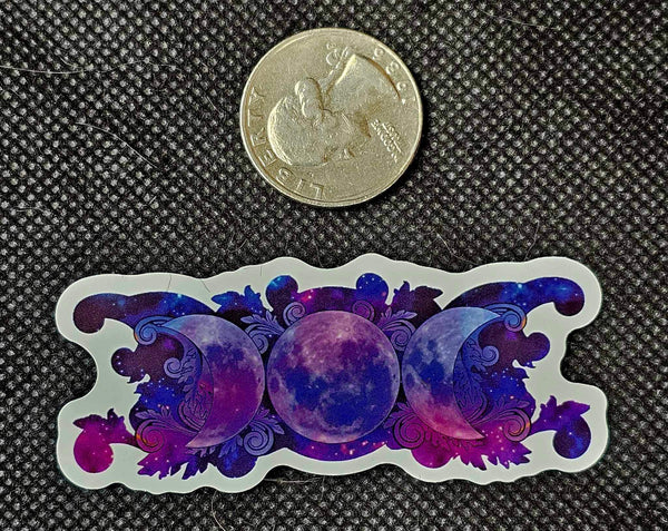 Purple 3 Moon Enchanted Sticker