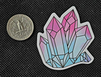 4 Pink Crystal Points Enchanted Sticker