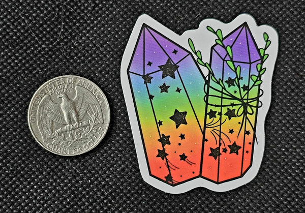 Rainbow Crystal Points Enchanted Sticker