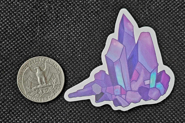 Purple Crystal Points Enchanted Sticker