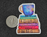 Tea and Books Enchanted Sticker