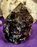 LG. Partially Raw/Polished Smokey Quartz Crystal Point 🤩🪨💨🌈