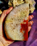 LG. Red Agate Crystal Bookend 📚📕♥️🍒