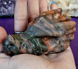 MD. Sunstone Crystal Dragon Skull Carving 🌞🌅💀🐉🐲