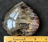 LG. Black Moonstone Crystal Puffy Heart ✨🖤🌙