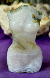 Moss Agate Crystal Female Torso ✨♀️🌿🌳🤍