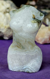 Moss Agate Crystal Female Torso ✨♀️🌿🌳🤍