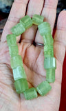 Thick Green Calcite Crystal Bracelet