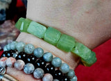 Thick Green Calcite Crystal Bracelet