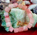 Strawberry Calcite Thick Crystal Bracelet 🍓