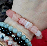 Strawberry Calcite Thick Crystal Bracelet 🍓