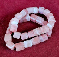 Strawberry Calcite Thick Crystal Bracelet 🍓