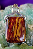 Pietersite Rectangle Silver Pendant