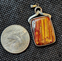 Pietersite Rectangle Silver Pendant