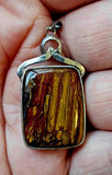 Pietersite Rectangle Silver Pendant