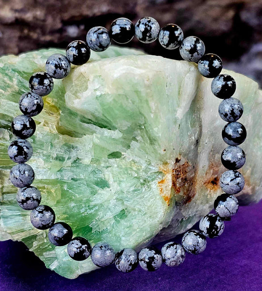 Snowflake Obsidian Crystal Bracelet